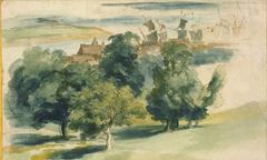 English landscape with a country house and trees by Van Dyck