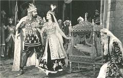 Scene from the premiere of the opera Nizami at Azerbaijan State Opera and Ballet Theater in 1948