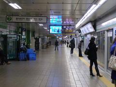 Euljiro 1-ga Station subway entrance with modern design in Seoul