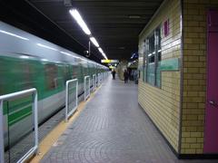 Platform view of Bangbae Station with tracks and passengers