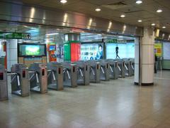 Samseong Station entrance with modern architectural design