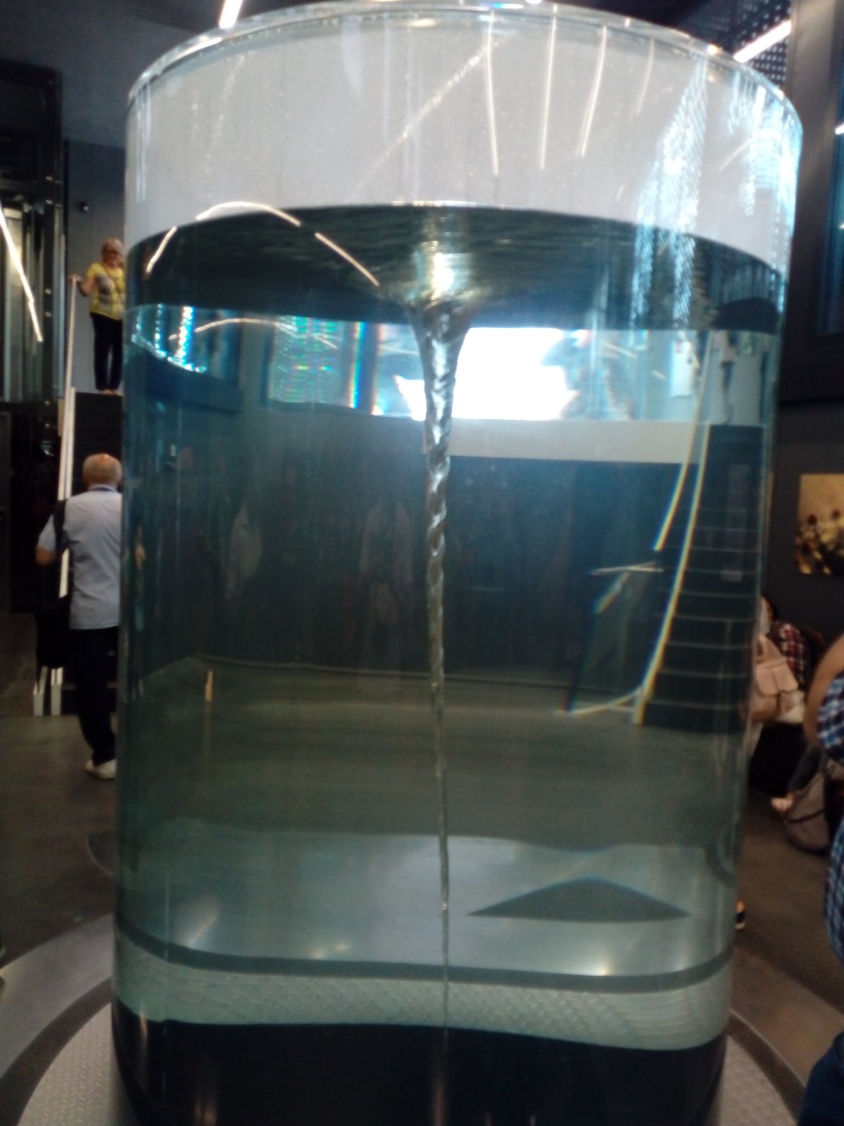Inside view of Hydropolis Ecological Education Center with modern and interactive exhibits