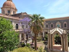 View of the former Benedictine Monastery in Catania, showcasing its historic architecture