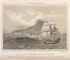 Historical illustration from Historia de la Marina Real Española showing Spanish Royal Navy ships