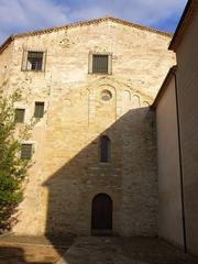 Exterior view of Monastery of Sant Daniel in Girona with ancient stone walls and surrounding greenery