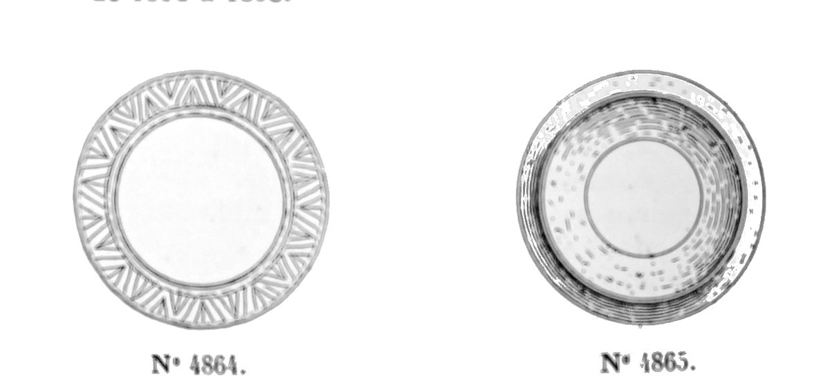 Vintage framed mirror catalog extract from Reims museum