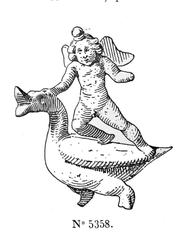 Cupidon et cygne sculpture from museum catalogue