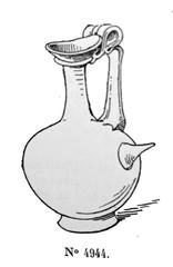 Glass baby bottle from La Maladrerie museum collection