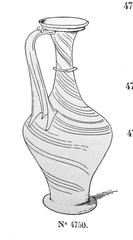 Greenish glass bottle from the museum catalog