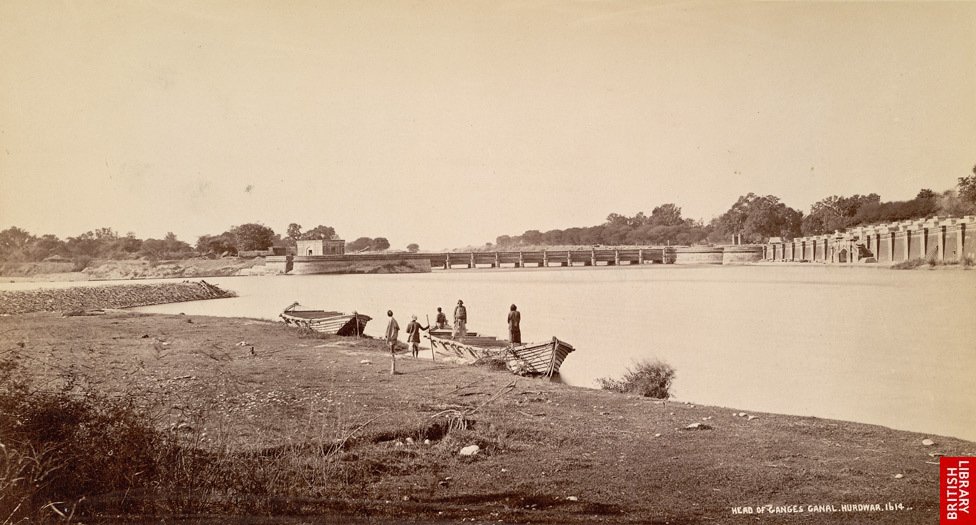 Head of Ganges Canal at Haridwar in late 19th century
