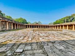 Bhojshala Saraswati Mandir and Kamal Maula Mosque site in Dhar, Madhya Pradesh, showcasing historic architecture blending Hindu and Islamic elements