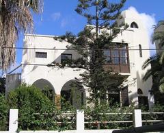 Bialik House in Tel Aviv on a cloudy day