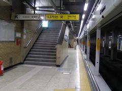 Dongdaemun Station exterior with modern architectural design and signage