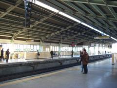 Seongnae Station in South Korea with modern architecture and train tracks