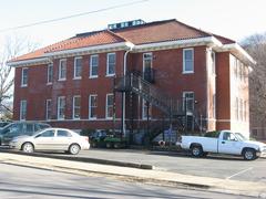Front view of Fisk University Carnegie Library building in Nashville Tennessee