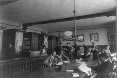 Fisk University Library interior in Nashville, Tennessee, circa 1900