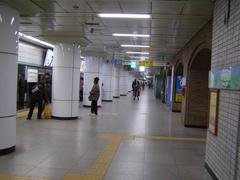 Sadang Station platform with passengers and electronic signboards