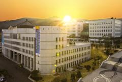 Dankook University Main Building Beomjeonggwan in the morning light