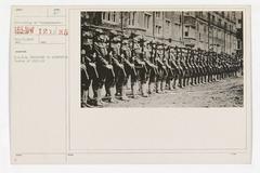 University of Pennsylvania R.O.T.C. students standing at attention during 1917-1918 season