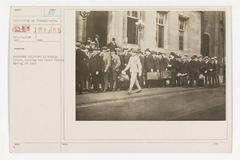 University of Pennsylvania students enlisted in Marine Corps leaving for Paris Island spring 1918