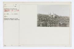 University of Pennsylvania University Battalion receiving French Commission on May 9, 1917