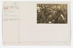 Historic photograph of University of Pennsylvania reception to French Commission with Marshal Joffre in center
