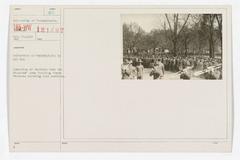 University of Pennsylvania students marching during World War I Students' Army Training Corps induction