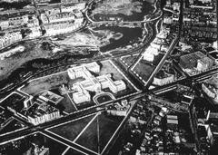 Aerial view of Boston, Massachusetts showing cityscape and surrounding areas