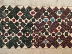 Abstract brown and beige patterned textile