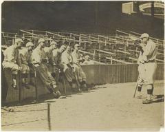Babe Ruth photographing Boston Red Sox team members at Fenway Park in 1915-1917