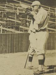 Babe Ruth photographing Boston Red Sox team members at Fenway Park around 1915-1917