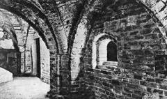 Gothic vaulted ceiling in Svartbrödraklostret monastery in Gamla stan, Stockholm