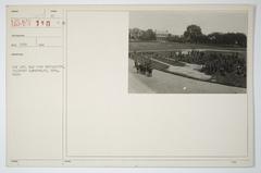 Historical image of New York University training detachment on Pay Day in June 1918