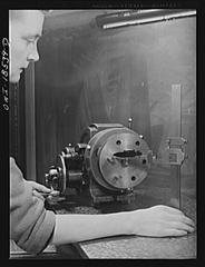 Class in the use of precision instruments at New York University with mostly women students