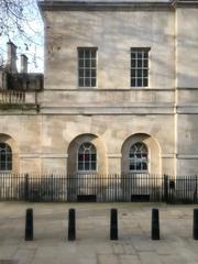 Buildings on Whitehall street in London with historical architecture