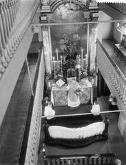 Black and white photograph of the 75th anniversary celebration of the Amstelkring in Amsterdam, taken on January 9, 1959
