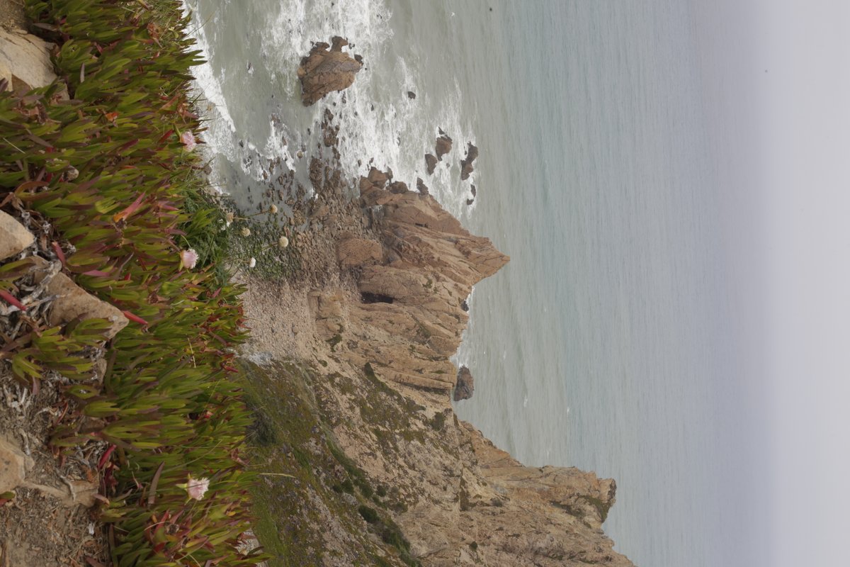 Scenic view of Sintra-Cascais Natural Reserve cliffs and ocean in Portugal