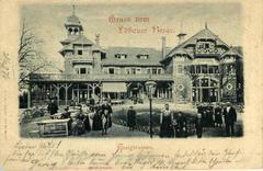 Historical postcard image of the Honigbrunnen fountain from 1898