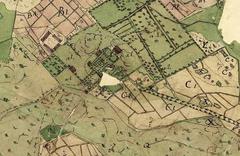 Historical map section of Bogesunds estate from 1786
