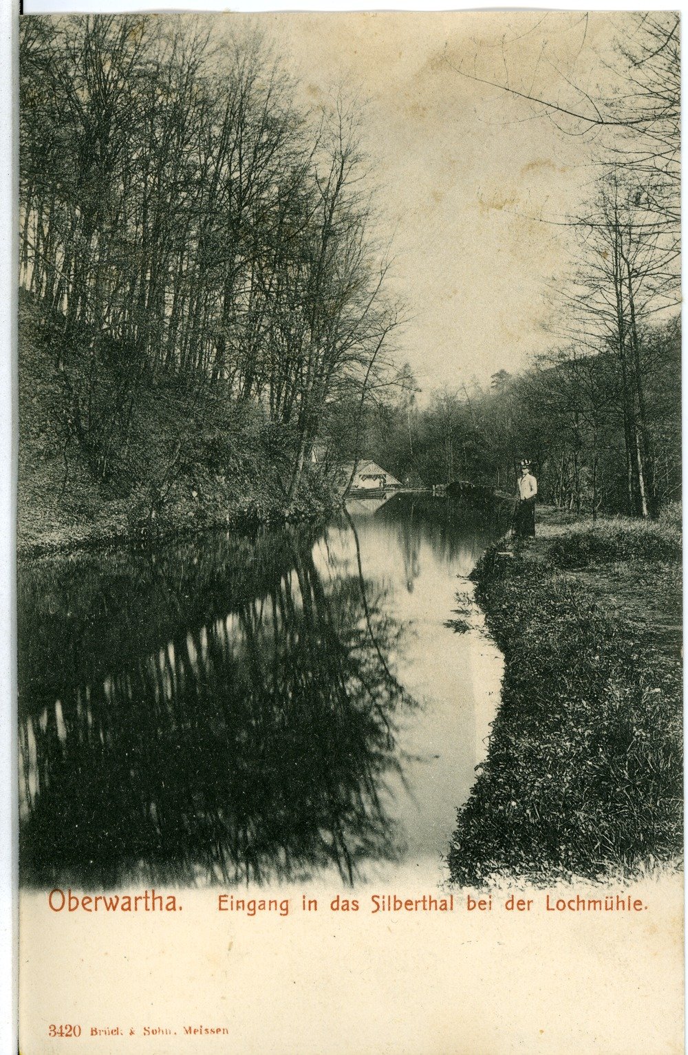 Entrance to the Silbertal near Lochmühle in Oberwartha in 1903