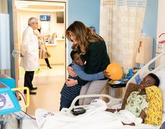 First Lady Melania Trump visiting pediatric patients and families at Boston Medical Center