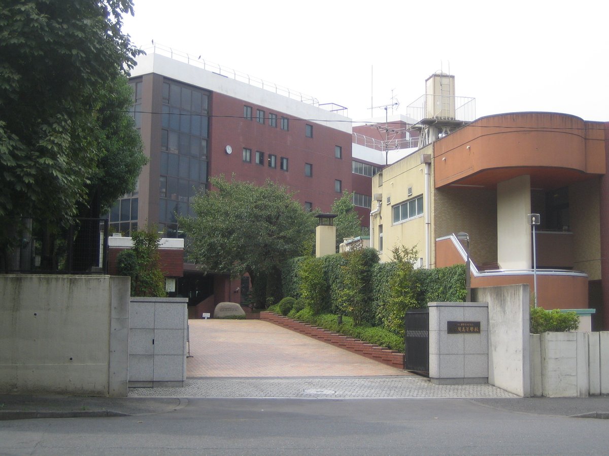 Gate of Kokugakuin High School in Shibuya, Tokyo