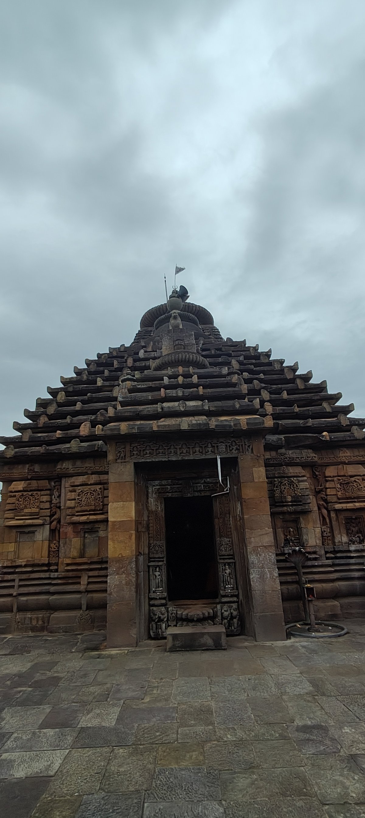 Entrance arch and pillars of Brahmeswar temple Pidha deula style