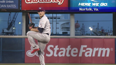 Ethan Martin pitching during a game at Harbor Park in Norfolk Virginia on May 17 2013