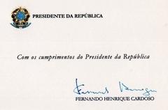 Fernando Henrique Cardoso presidential visit card