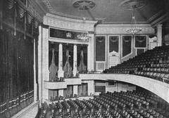 Interior of Broadhurst Theatre with ornate architectural design and seating from 1918