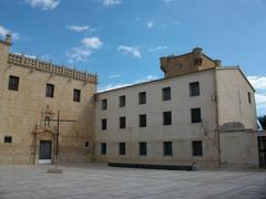Defensive tower and Santa Faç plaza in Alicante, Spain