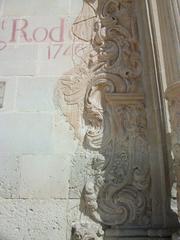 Baroque decoration detail on the doorway of Santa Faç Monastery in Alicante