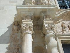 Baroque capitals at the entrance of the Monastery of Santa Faz in Alicante