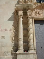 One of two pairs of columns flanking the entrance to the church of the Santa Faç Monastery in Alicante